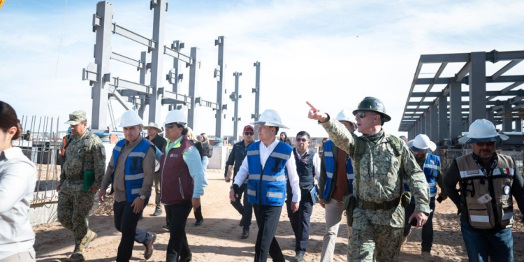 REPORTA GOBERNADOR DURAZO 35% DE AVANCE EN CONSTRUCCIÓN DEL HOSPITAL DEL IMSS EN SAN LUIS RÍO COLORADO