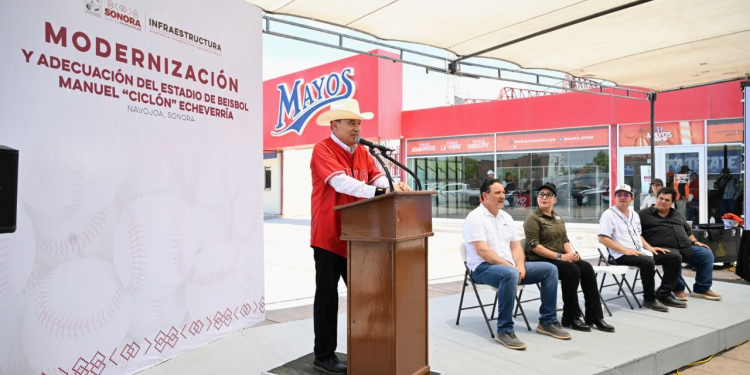 ARRANCA GOBERNADOR DURAZO MODERNIZACIÓN DEL ESTADIO DE LOS MAYOS ‘CICLÓN’ ECHEVERRÍA
