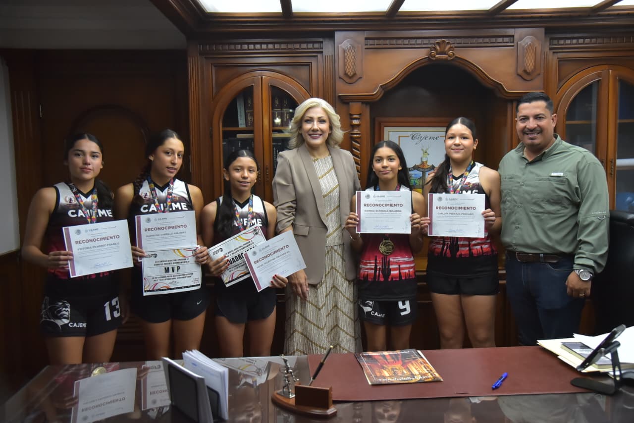 FELICITA ALCALDESA A TETRACAMPEONAS NACIONALES DE BÁSQUETBOL Y PONE EN ALTO EL TALENTO DEPORTIVO