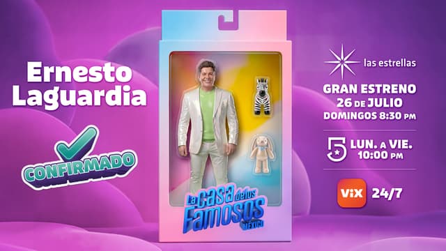 ERNESTO LAGUARDIA PRIMER HABITANTE CONFIRMADO DE LA CASA DE LOS FAMOSOS MÉXICO